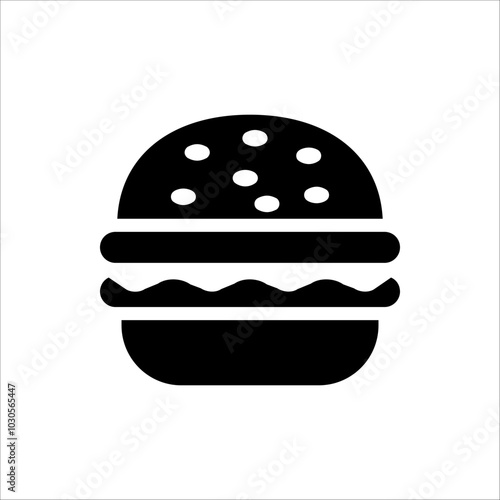 Burger icon. Hamburger Symbol. Vector illustration on white background.
