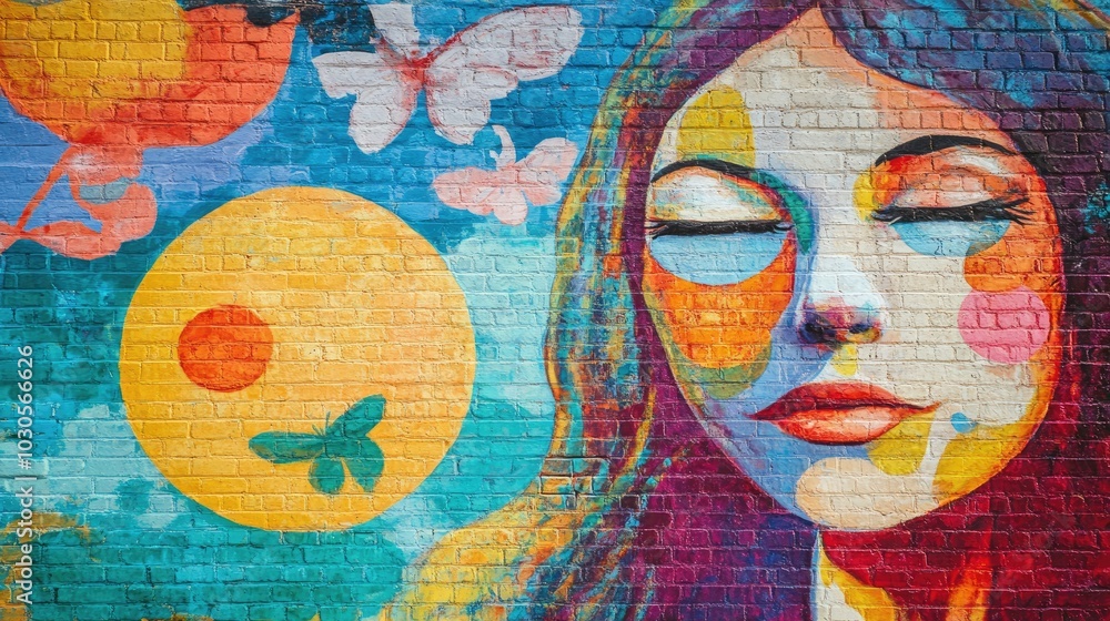 An expressive mural with a powerful anti-bullying theme decorates a ...