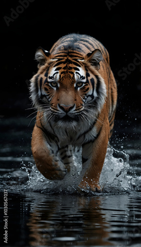 tiger in river