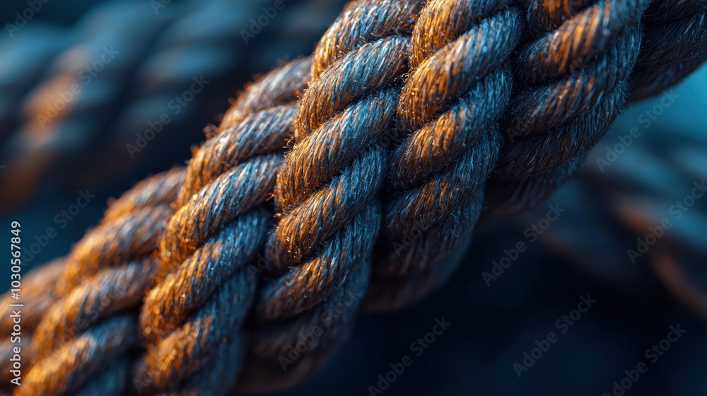 This high-fidelity macro shot captures the intricate texture and detail of woven rope, showcasing its natural fibers and dynamic interplay of light and color. This high-fidelity macro shot captures the intricate texture and detail of woven rope, showcasing its natural fibers and dynamic interplay of light and color.