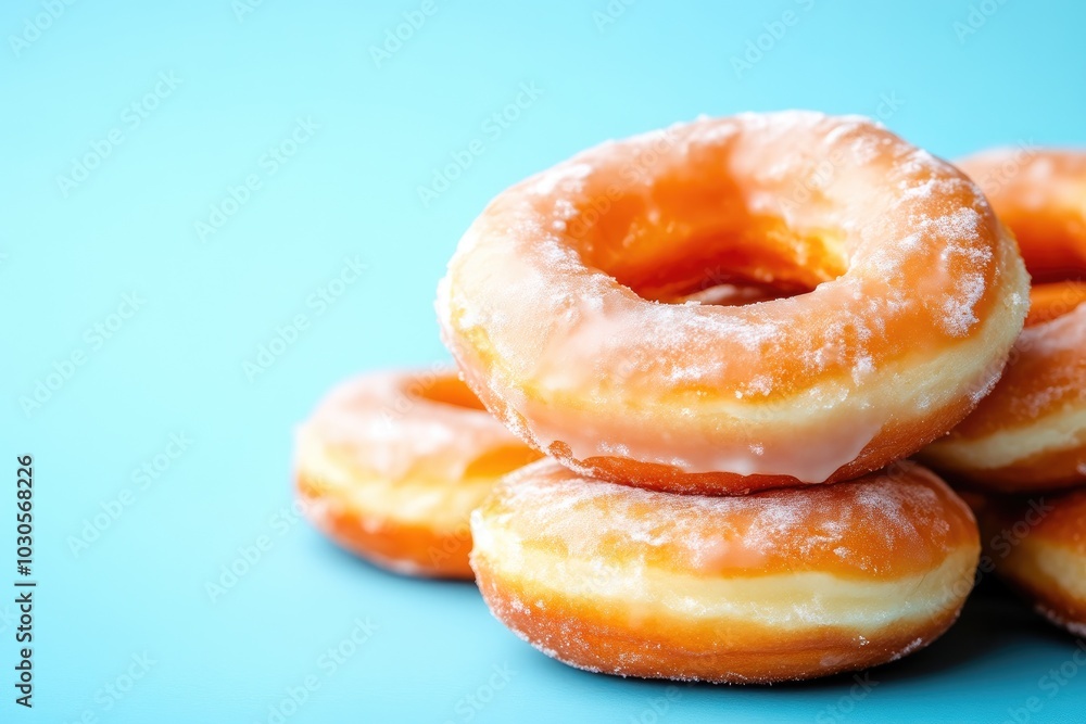 Close-Up of Assorted Glazed Donuts Close-Up of Assorted Glazed Donuts