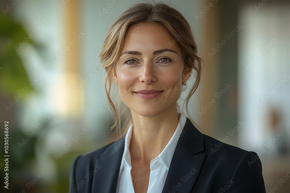 Smiling Businesswoman in Suit - Corporate Headshot Smiling Businesswoman in Suit - Corporate Headshot