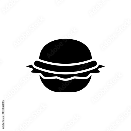 Burger icon. Cheese burger or Hamburger Symbol. For web design. vector illustration on white background.