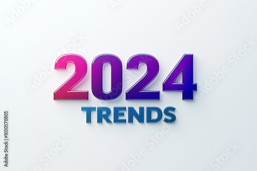2024 Trends logo, vector illustration style