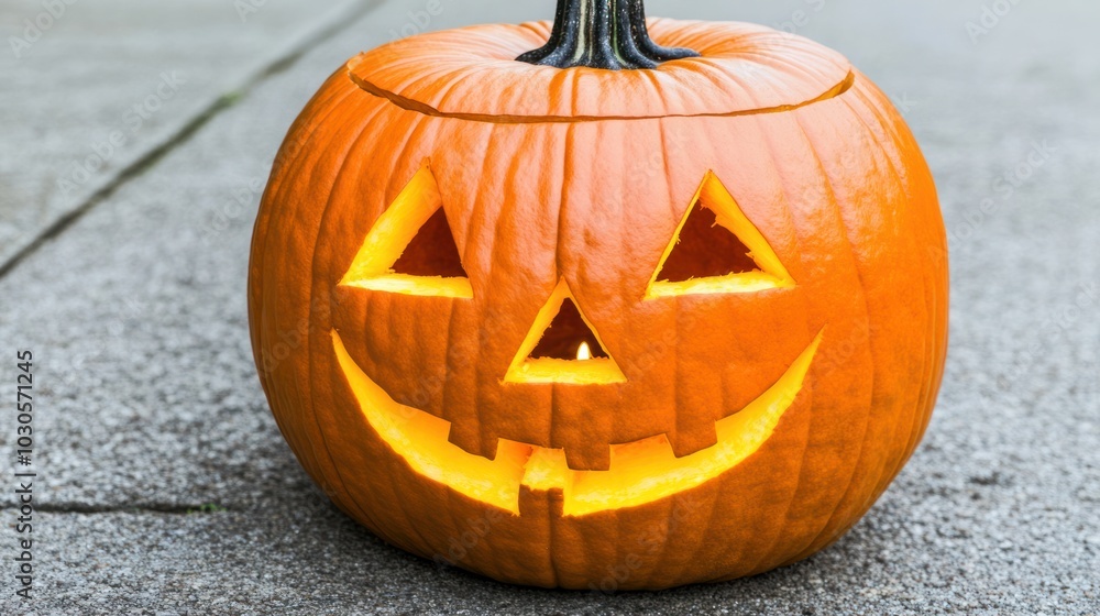 Fototapeta premium Carved Pumpkin for Halloween