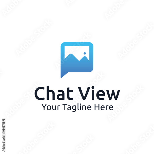 Free Download Modren chat view tech logo in vector - GFXLoad