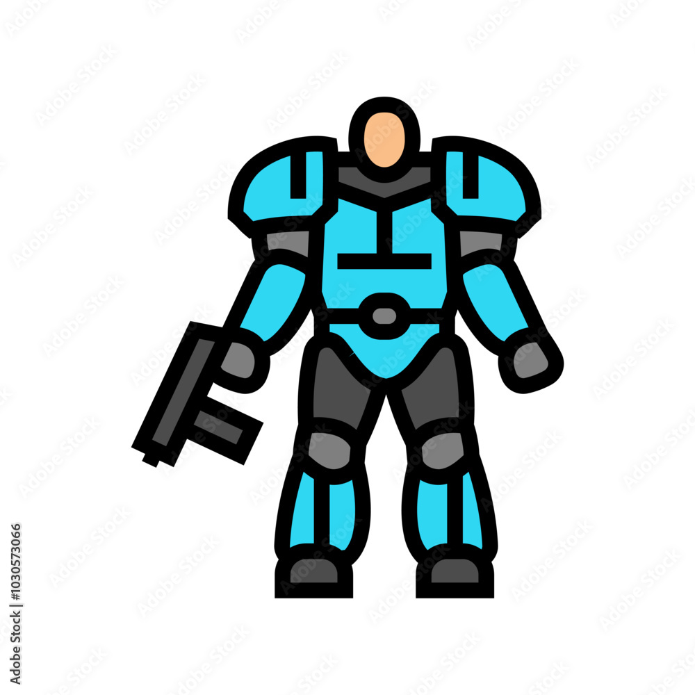 Fototapeta premium sci fi cosplay color icon vector. sci fi cosplay sign. isolated symbol illustration