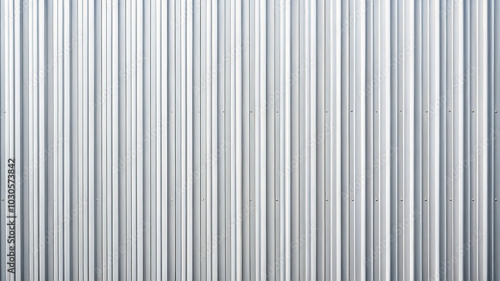 High angle view of white corrugated sheet metal texture with light High angle view of white corrugated sheet metal texture with light