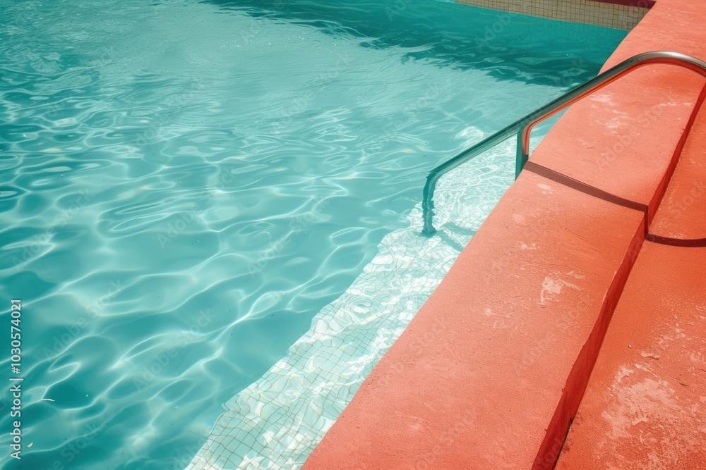 Obraz premium Summer swimming pool outdoors architecture sunlight.