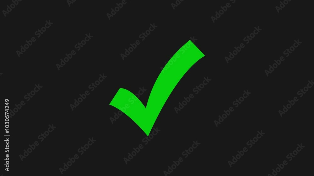 Check mark sign animation video, green check mark video, green check mark animation video, Check mark symbol animation on black background Check mark sign animation video, green check mark video, green check mark animation video, Check mark symbol animation on black background