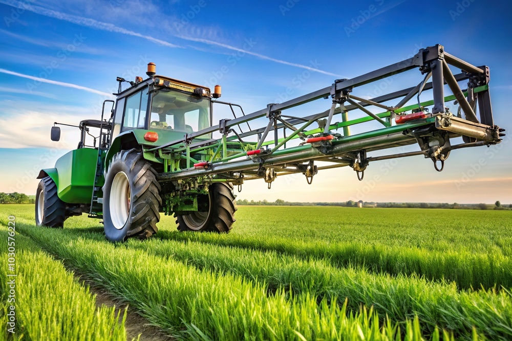 High clearance sprayer with replaceable hinged boom for field spraying High clearance sprayer with replaceable hinged boom for field spraying