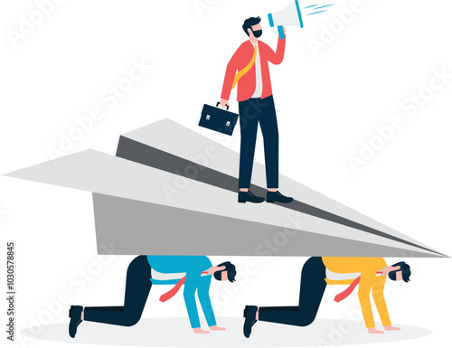 Bureaucratic, hypocritical, businessmen on their knees supporting huge plan with their plan’s leaders

