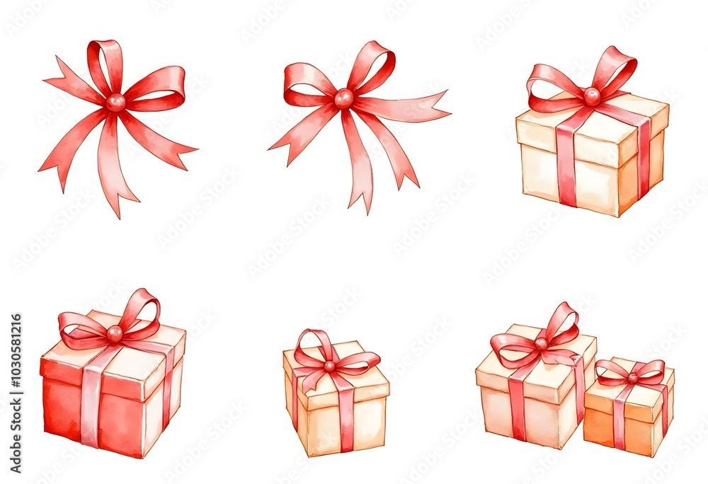 New year and christmas set. Elements for design
New year and christmas set. Elements for design