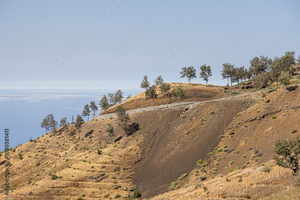 Mountains in Volcano Island Of Cabo Verde, Fogo Island Mountains in Volcano Island Of Cabo Verde, Fogo Island