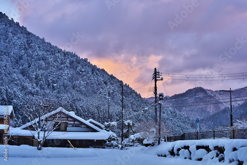 京都府の美山町にあるかやぶきの里にて photo