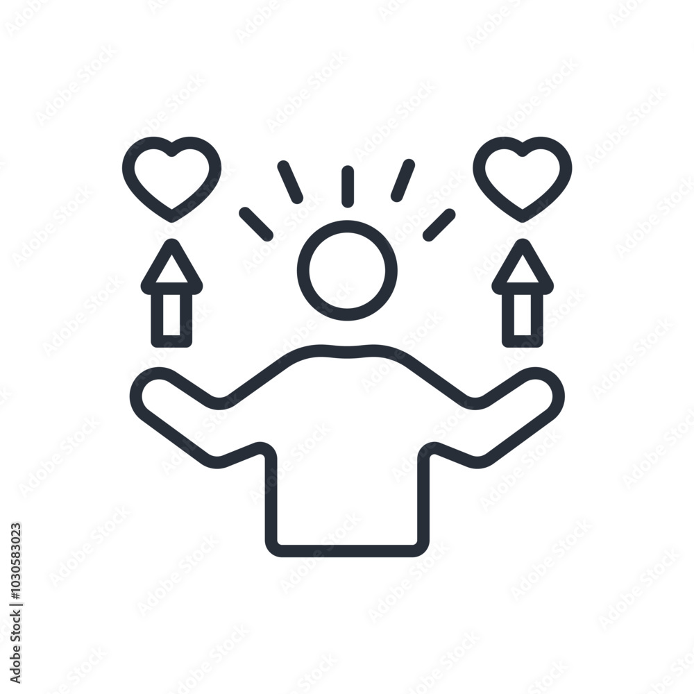 Confidence icon. vector.Editable stroke.linear style sign for use web design,logo.Symbol illustration. Confidence icon. vector.Editable stroke.linear style sign for use web design,logo.Symbol illustration.