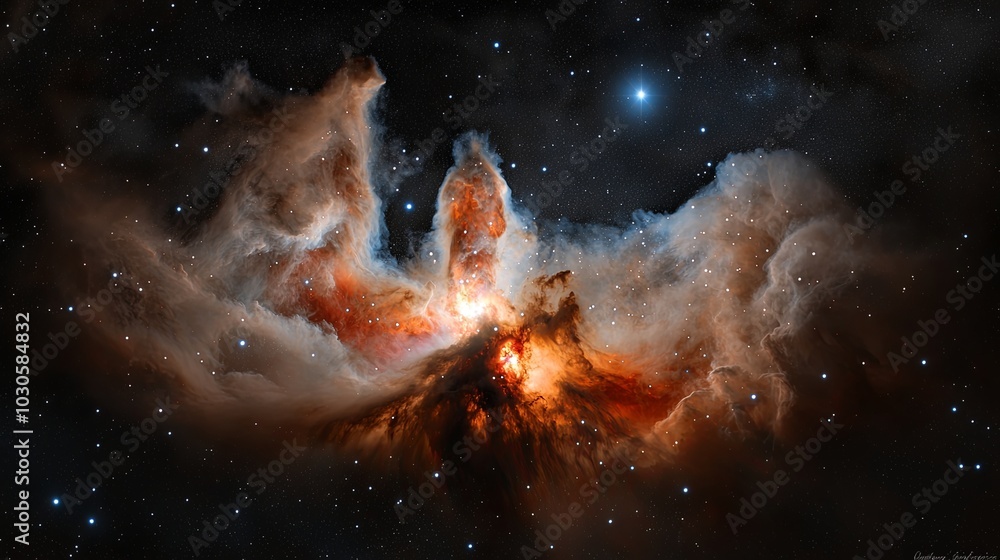 Fototapeta premium Stunning Nebula Captured with Wide Angle Lens