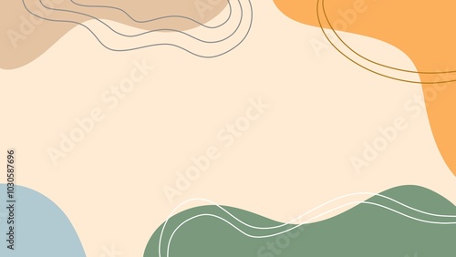 Abstract background, Hand drawn minimalist shape style with color pastel, illustration wallpaper