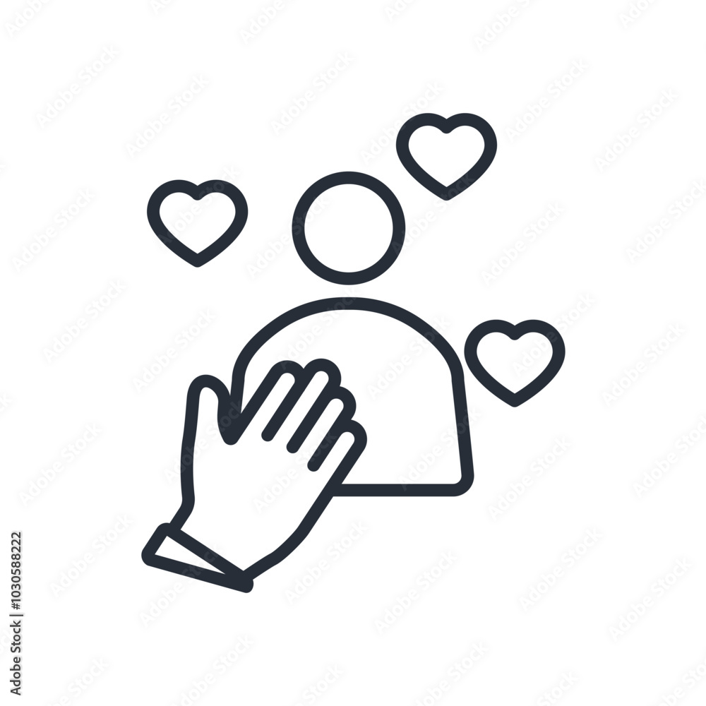 sincerity icon. vector.Editable stroke.linear style sign for use web design,logo.Symbol illustration. sincerity icon. vector.Editable stroke.linear style sign for use web design,logo.Symbol illustration.
