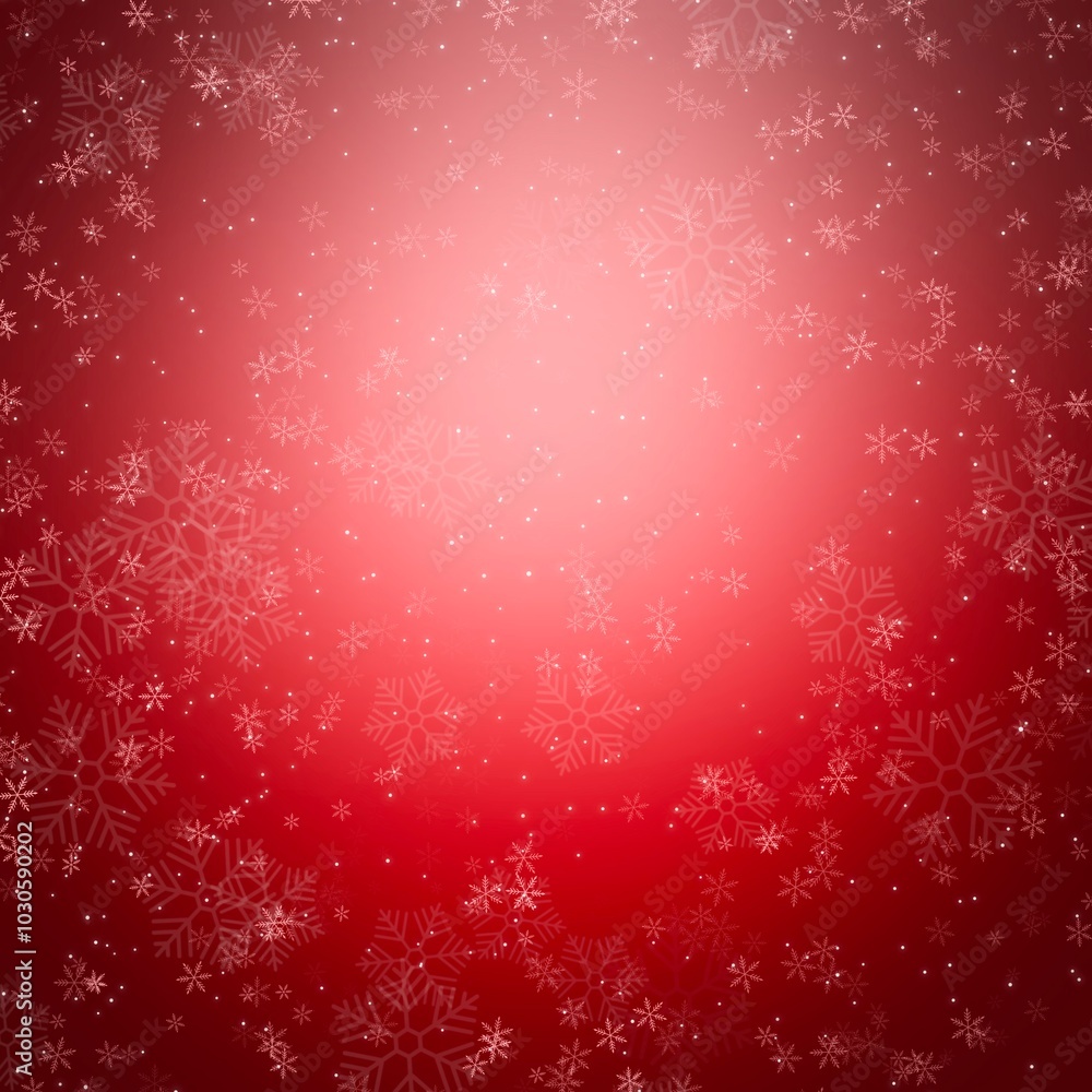 Abstract background White snowflake with bokeh backgrounds on red backgrounds in Christmas Holiday , illustration Abstract background White snowflake with bokeh backgrounds on red backgrounds in Christmas Holiday , illustration