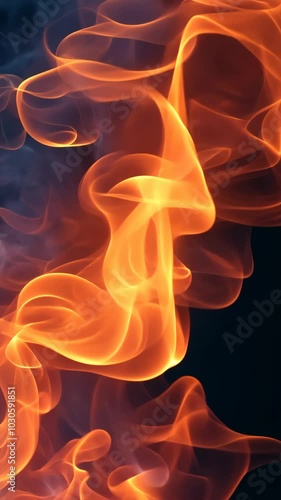 Wallpaper Mural Abstract fiery flames on a dark background, dynamic movement. Energy and warmth concept Torontodigital.ca