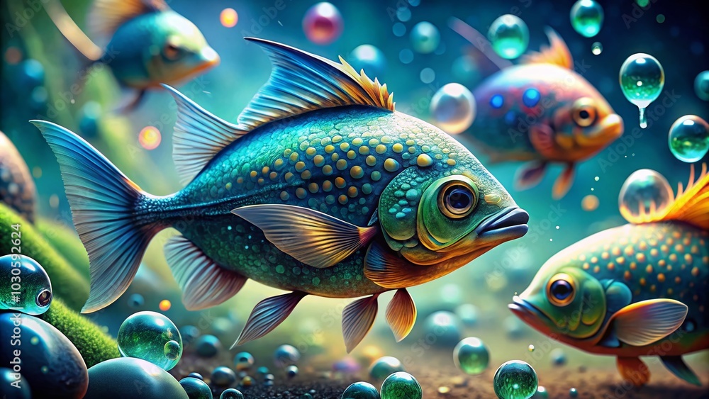 Fish Shaped Water Drops - Nature's Art in the Rule of Thirds Fish Shaped Water Drops - Nature's Art in the Rule of Thirds