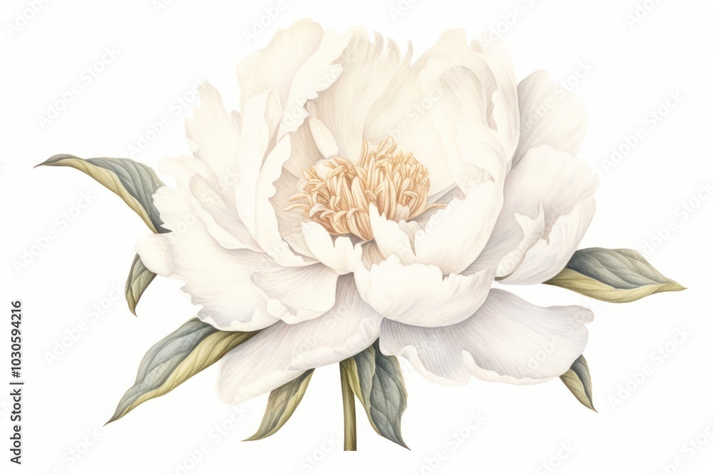 Flower plant white peony. Flower plant white peony.