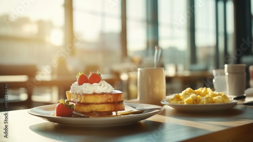 French toast, natural lighting  photo