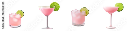 Wallpaper Mural A Cosmopolitan in Martini Glass isolated on a transparent background. Stock photo. Torontodigital.ca