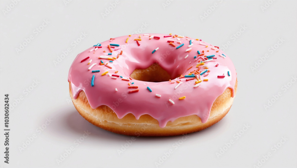 Pink Donut Isolated on Transparent Background Pink Donut Isolated on Transparent Background