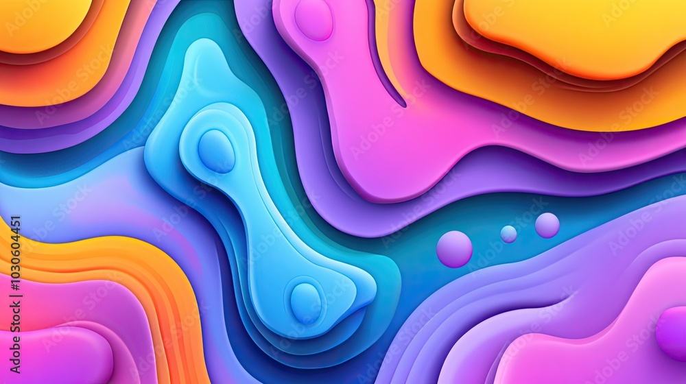 Abstract 3D Colorful Liquid Shapes Design Abstract 3D Colorful Liquid Shapes Design