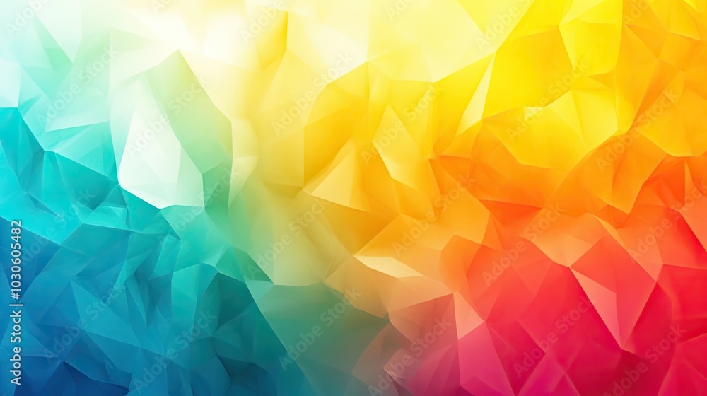 Abstract Geometric Background with a Gradient of Blue, Green, Yellow, and Red Abstract Geometric Background with a Gradient of Blue, Green, Yellow, and Red