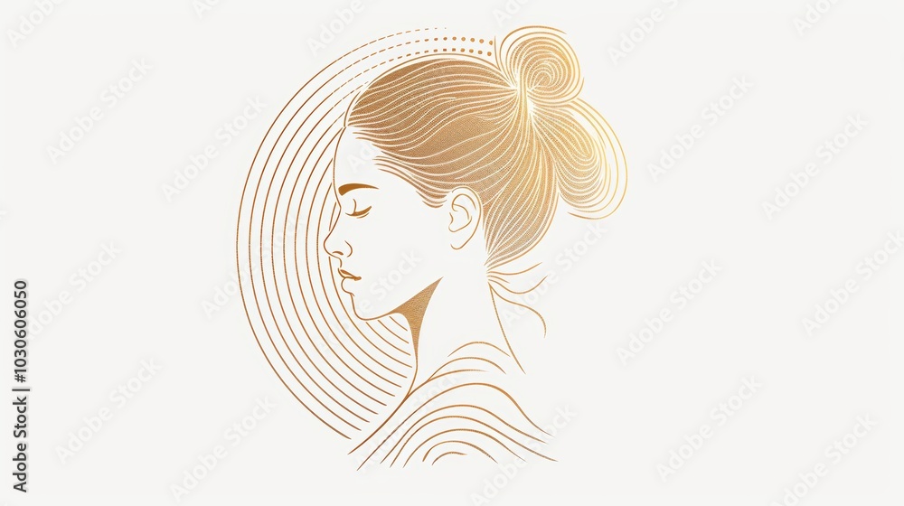 Stylish Portrait of a Woman with Geometric Accents for Fashion or Beauty Design Generative AI Stylish Portrait of a Woman with Geometric Accents for Fashion or Beauty Design Generative AI