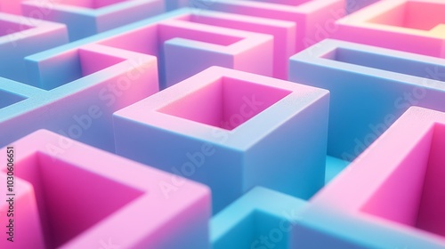 A pastel maze with an exit in sight, symbolizing problem-solving and finding your way. Pastel Maze Symbolizing the Quest for an Exit