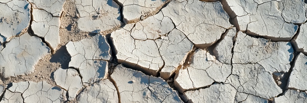 An image of cracked, parched earth illustrates the severity and harshness of drought, conveying the challenges of climate change and the effects of global warming. An image of cracked, parched earth illustrates the severity and harshness of drought, conveying the challenges of climate change and the effects of global warming.
