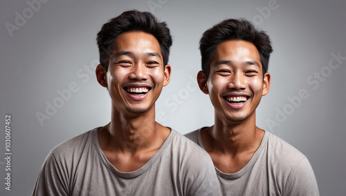 Cheerful Asian Man Portrait