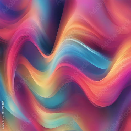 abstract background colorful flowing gradient waves