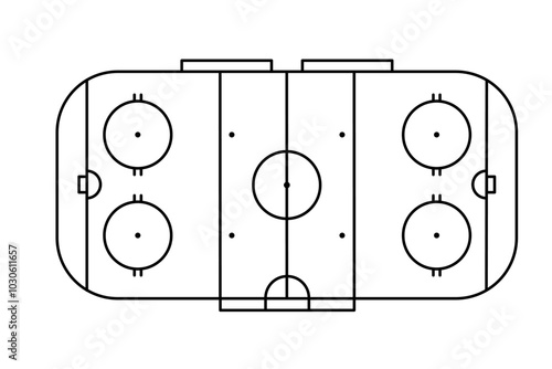 Photography Ice Hockey Rink standard dimensions, Coach table for tactic presentation