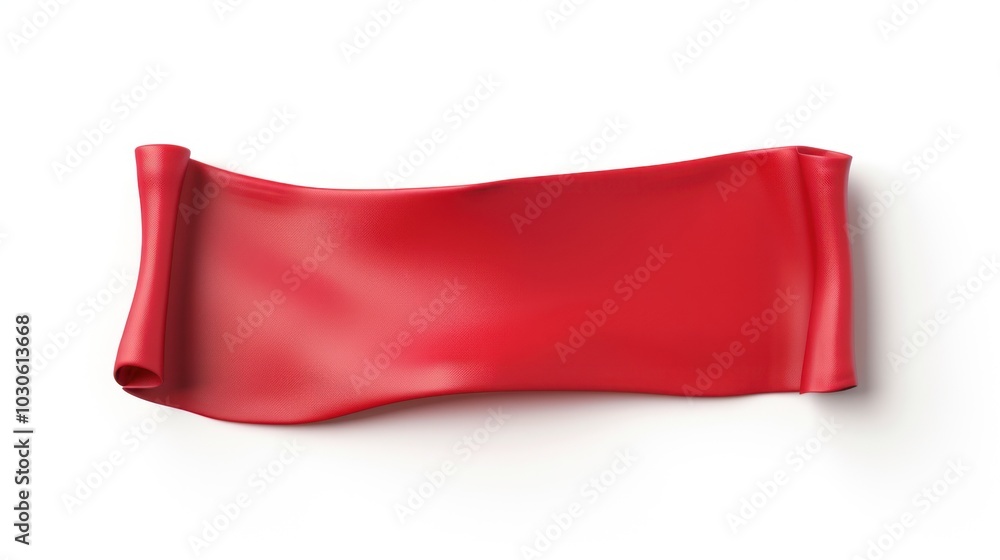 Red Scroll Banner Mockup Red Scroll Banner Mockup