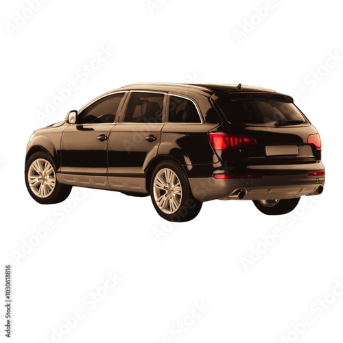 Canvas Print Modern Luxuries Car on Road