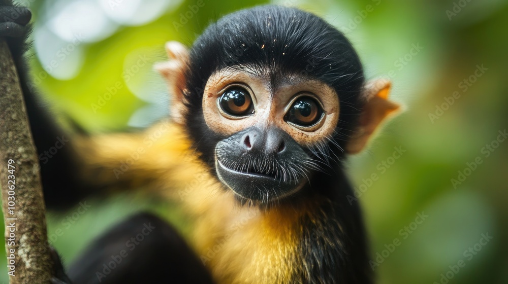 Fototapeta premium Spider Monkey close up 
