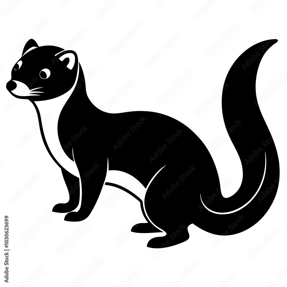 black and white weasel black and white weasel