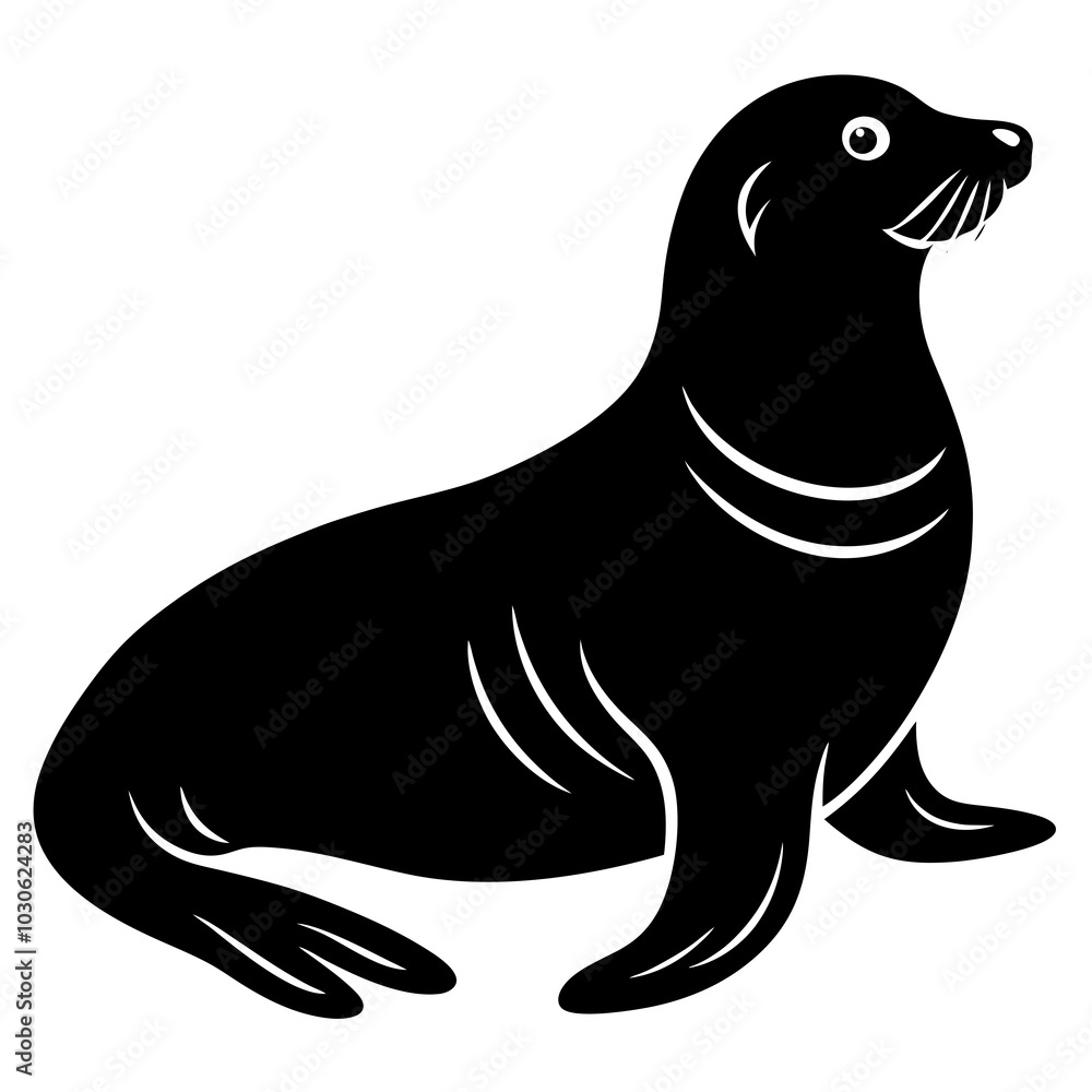 elephant seal. on white elephant seal. on white
