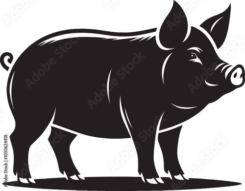 Pig Silhouette isolated on white background Minimalist pig vector shape icon

pig silhouette, silhouette, pig, pig illustrator, pig head, wildlife, animal, front facing, african, walking, wild, wild a