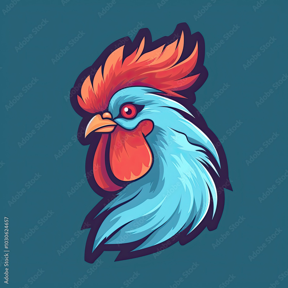 Beautiful Rooster Logo, Farm Animal Design for Your Corporate and Business Graphic Resource or Creative Project, Ai Generative Beautiful Rooster Logo, Farm Animal Design for Your Corporate and Business Graphic Resource or Creative Project, Ai Generative