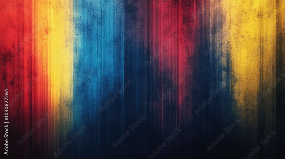 Transform your project with a striking grainy gradient background that seamlessly blends blue red and yellow hues into an abstract design Transform your project with a striking grainy gradient background that seamlessly blends blue red and yellow hues into an abstract design