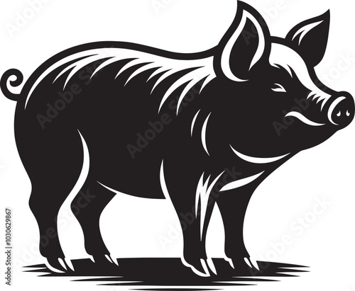 Pig Silhouette isolated on white background Minimalist pig vector shape icon

pig silhouette, silhouette, pig, pig illustrator, pig head, wildlife, animal, front facing, african, walking, wild, wild a
