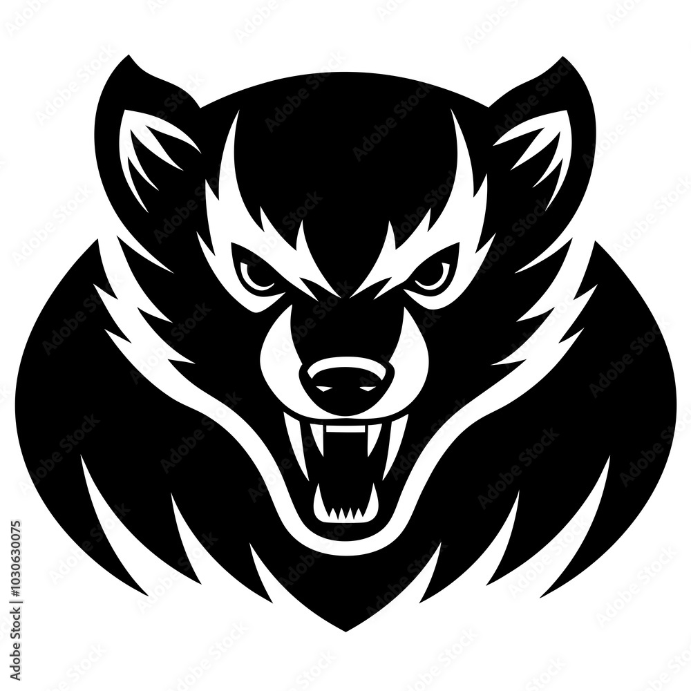 Wolverine animal icon isolated on white background.
Wolverine animal icon isolated on white background.