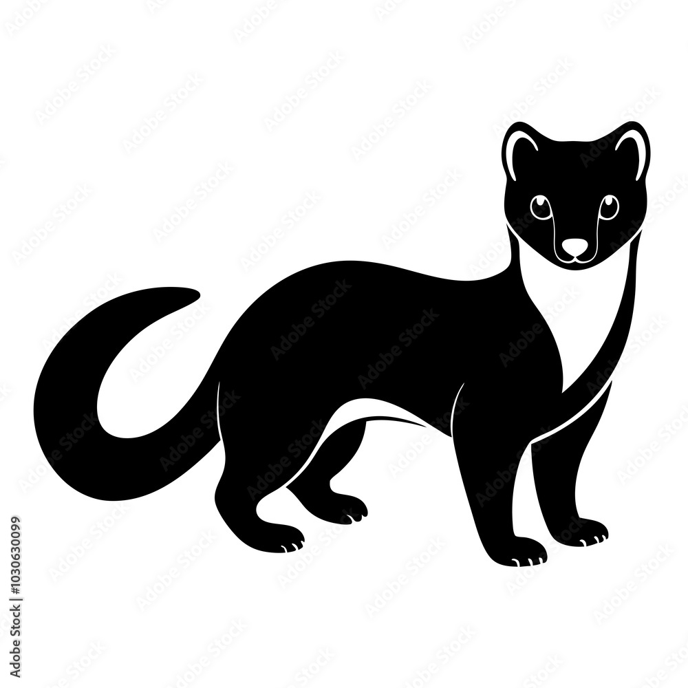 black and white marten black and white marten