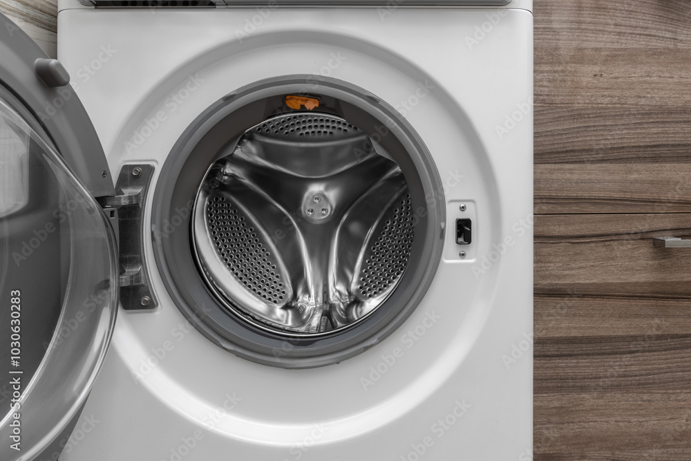 open washing machine. home appliance open washing machine. home appliance